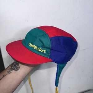 Vintage Gymboree Trapper Hat Baby Toddler Colorful 90s 100% Cotton Sz L-XL